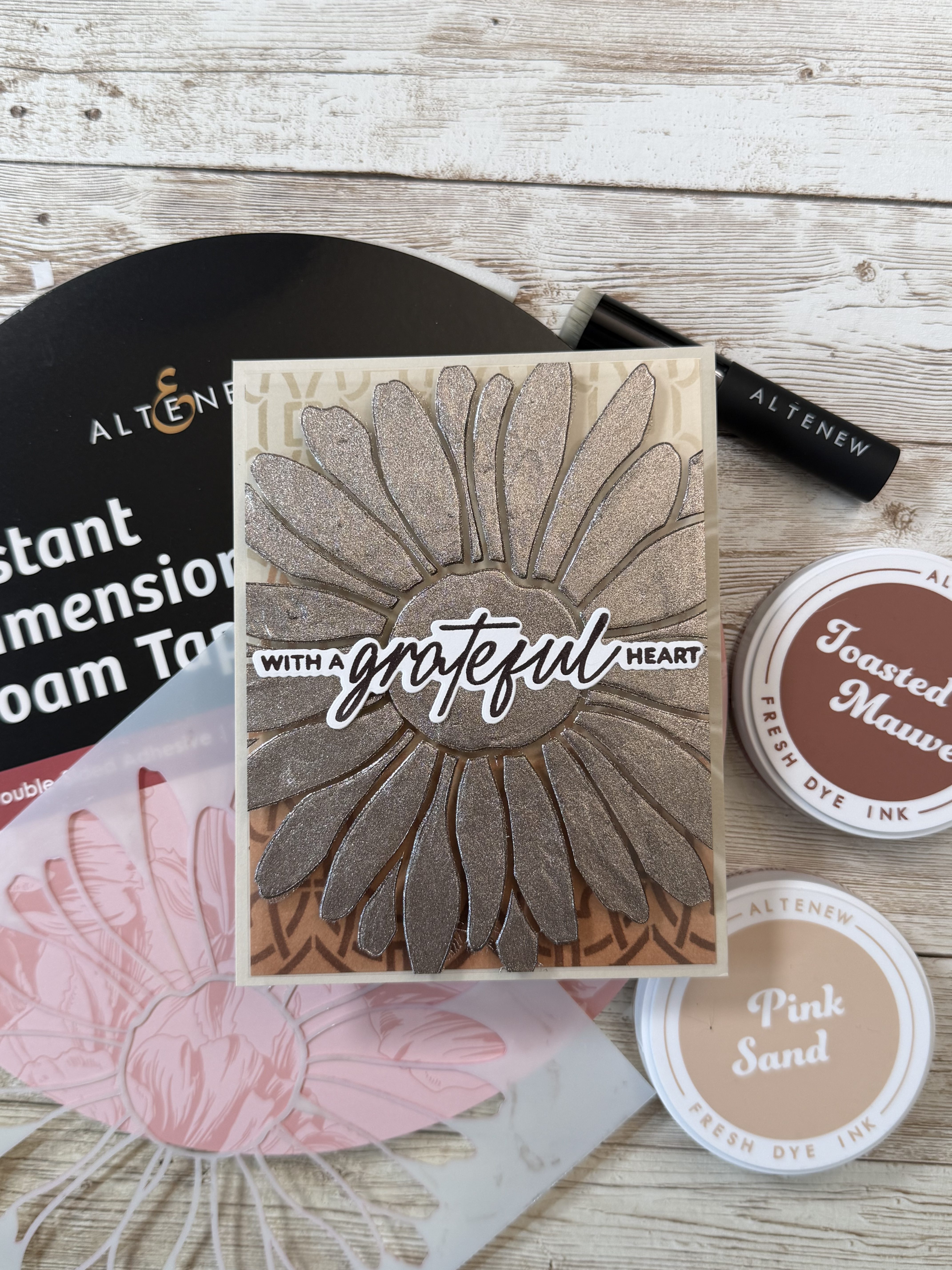 I Copied the Packaging (Then Made It My Own) | Altenew Petal Pop + Burnished Platinum on Acetate